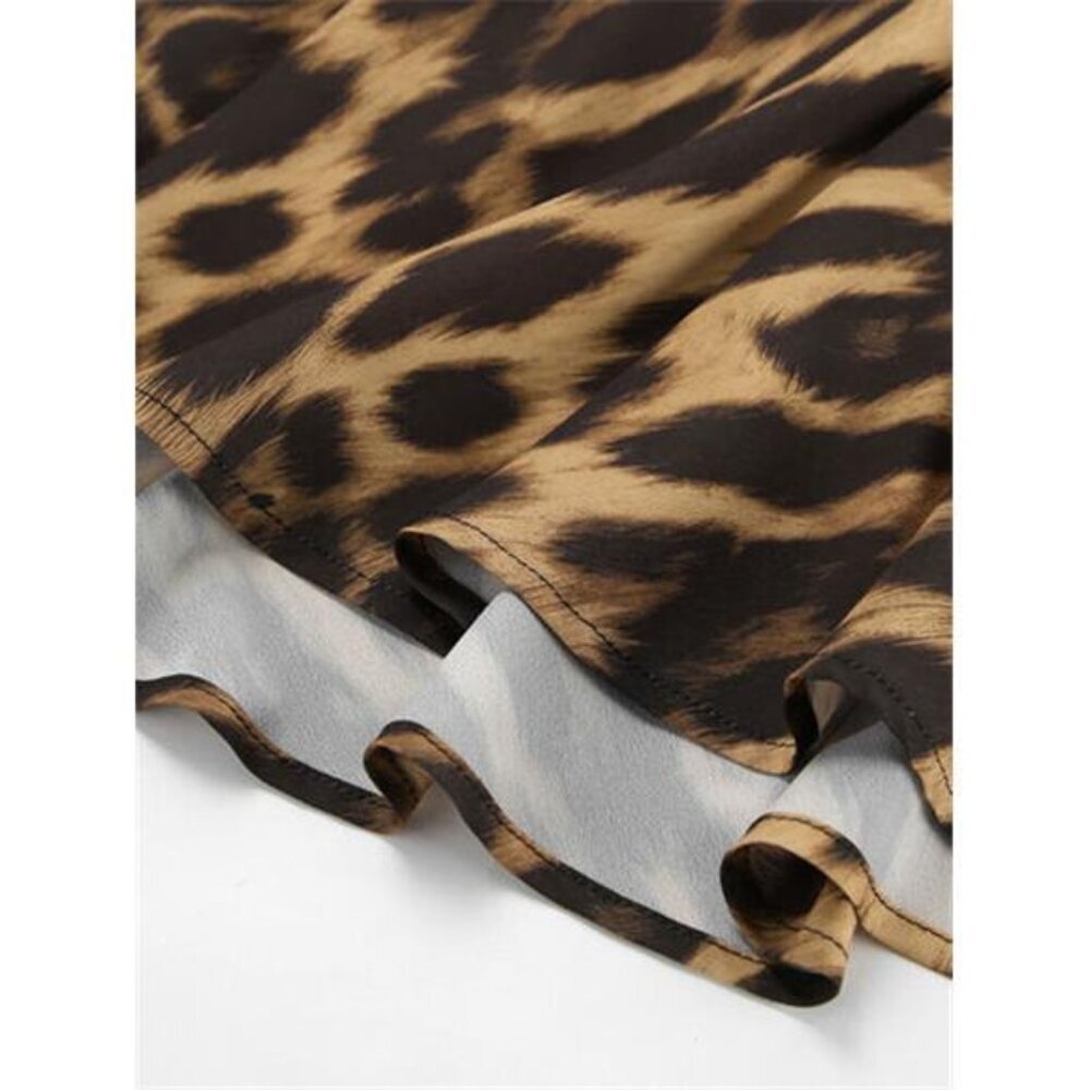 Leopard Print Bodycon Maxi Skirt - Picture 9 of 12